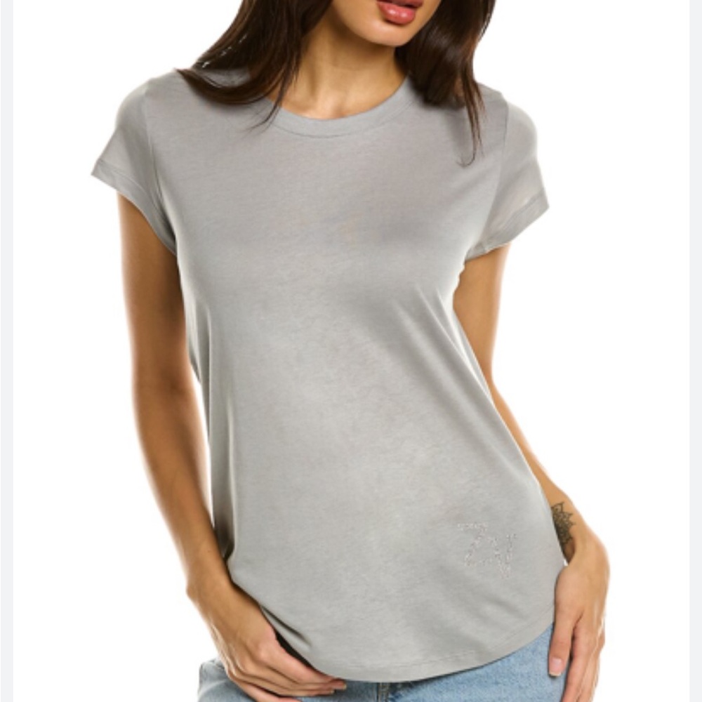 Zadig and Voltaire Woop ZV Strass Graphic Tee Shirt